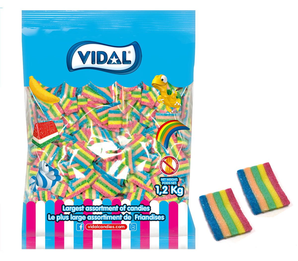Bulk - Vidal Mini Rainbow Belts x 1.2 kg