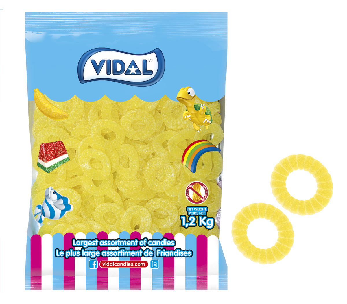 Lobby - Bulk - Vidal Pineapple Slices x 1.2 kg