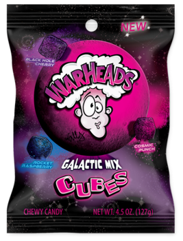 (S1-08) US - Peg Bag - Warheads Galactic Cubes 4.5oz x 12 units