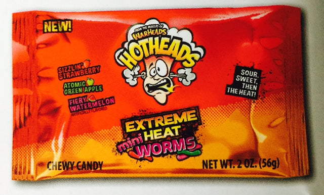Warheads Hothead Worm - Original Standard Size 2 oz x 15 units
