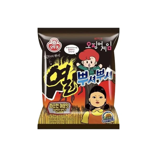 (S7-02) KOREA - Squid Games - Ppushu Ppushu - Hot and Spicy 90g x 24 units
