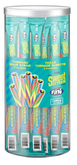 (S9-04) SWEET SIXTEEN - TORNADO SOUR STRAW 6 COLOURS 28g x 50 units