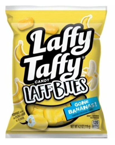 Peg Bag - Wonka Laffy Taffy Laff Bites - Banana 4.2oz x 12 units