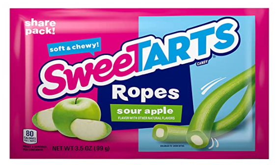 (S1-02) MEXICO- Wonka Sweetart Ropes Share size - Sour Apple 3.5oz (99g) x 12 units