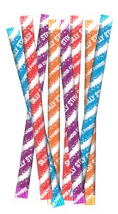 (S6-06) US - World Silly Stix Straws Peg Bag 2.75 oz (78g) x 24 Units