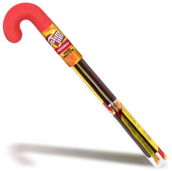 (S8-09) Xmas - SLIM JIM - Holiday Snacks Cane - Original (4 Pack) x 12 Units