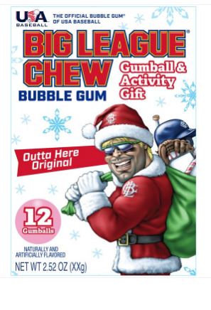 (S8-09) Xmas - Big League Chew Activity Gift Book 2.52oz x 12 Units