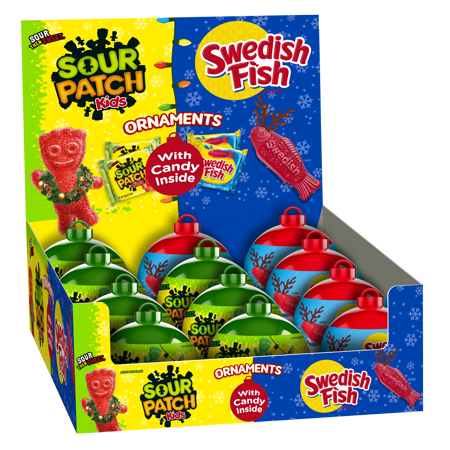 XMAS Sour Patch & Swedish Fish - Holiday Tins 3oz X 12ct