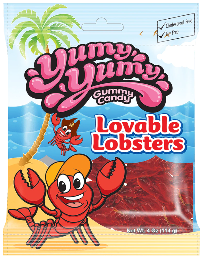 Kervan Yumy Yumy - Lovable Lobster - Peg 4oz (113g) x 12 units