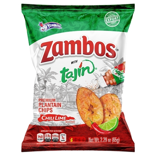 (S6-10) Box - Honduras - Chips - Zambos - Tajin Plantain Chips 2.9oz (65g) x 8 Units
