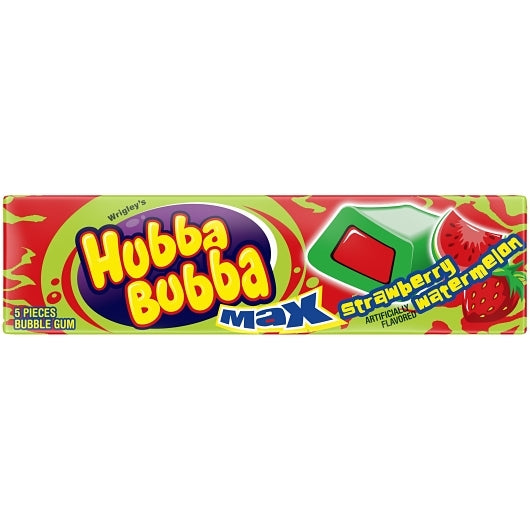 (S1-06) US - Gum - Hubba Bubba Max Watermelon Strawberry 18 units