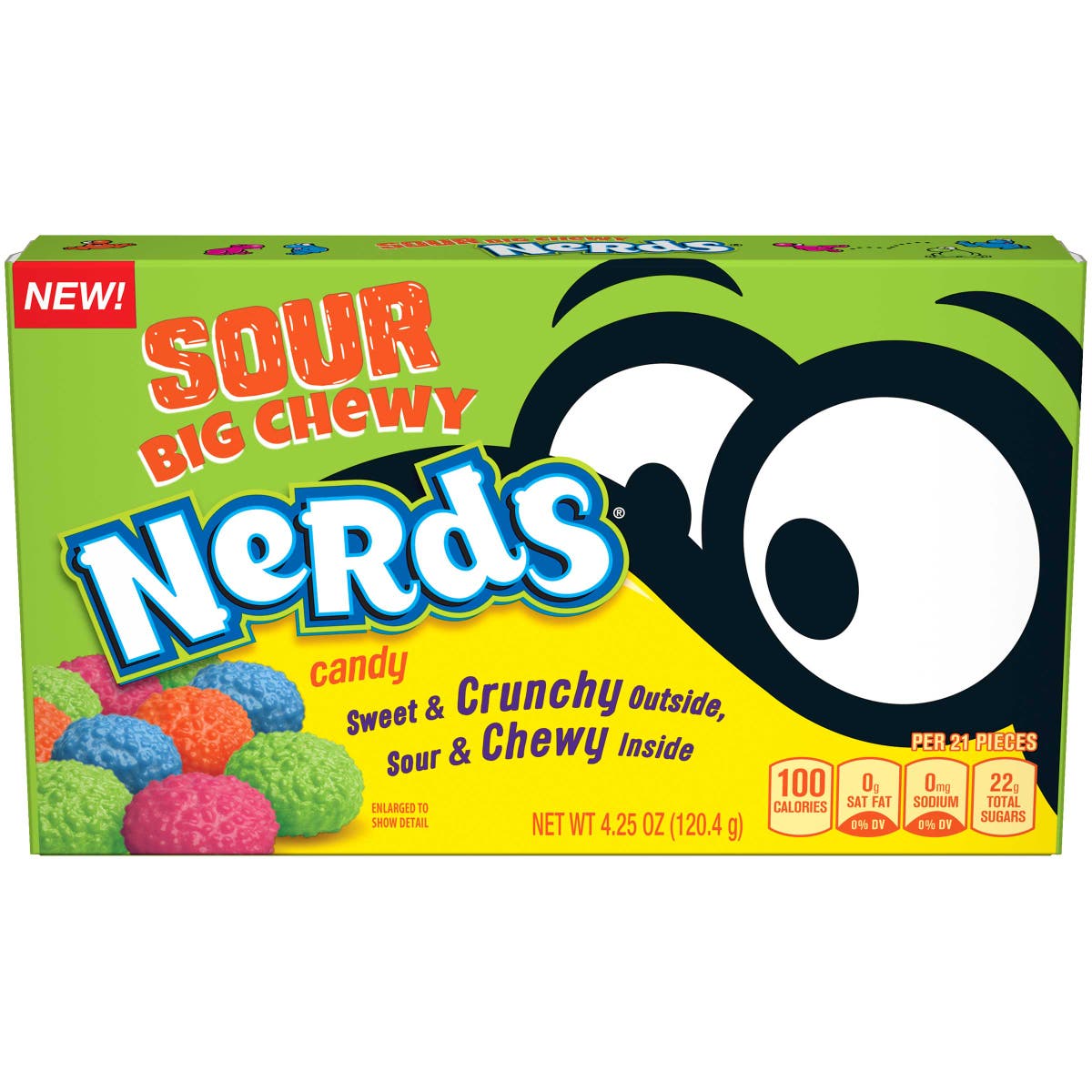 Theater Box Wonka Nerds SOUR Big Chewy 4.25 oz x 12 units