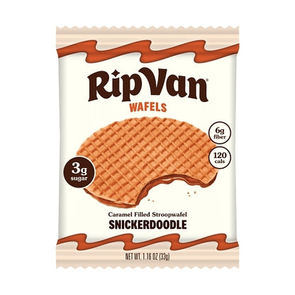 (S2-03) Canada - Rip Van - Low Sugar - Snickerdoodle Wafels 1.16oz (33g) x 12 Units