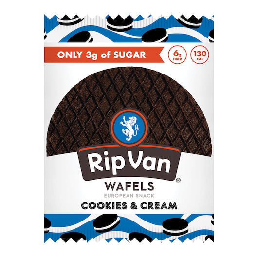 (S2-03) Canada - Rip Van - Low Sugar - Cookies and Cream Wafels 1.16oz (33g) x 12 Units
