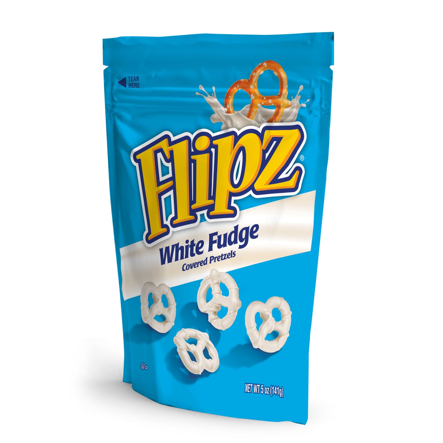 (S6-04) US -Pretzel - Flipz White Fudge Pretzels Stand Up Pouch - 5oz(142g) x 6 Units