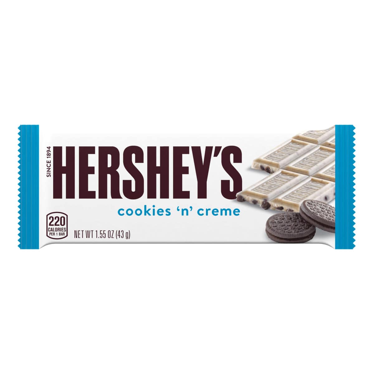 (S2-04) Us - HERSHEY Cookie n Creme 1.55oz( 43g) x 1 Unit - SugarMarket.ca