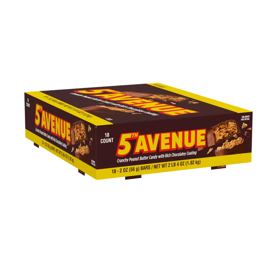 (S2-01) US - 5th Ave Crunchy PB Chocolate Bar 2 oz Standard Size 18 Units