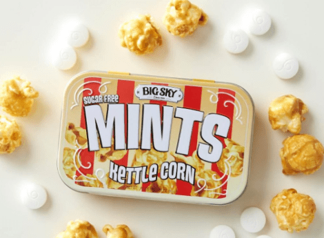 1 unit x Single - Big Sky - Sugar Free Mints - Kettlecorn Flavour 50g - SugarMarket.ca