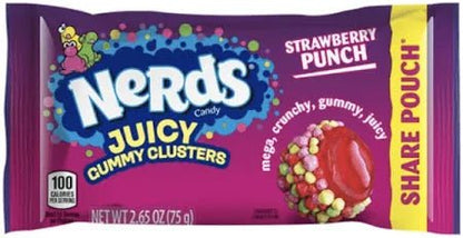 1 Unit x Single - Nerds Juiced Gummy Clusters Share Pouch - 2.65oz (75g) - SugarMarket.ca