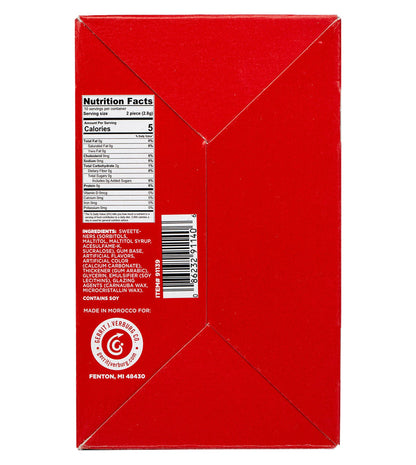 Back of pack — ingredients and nutrition facts