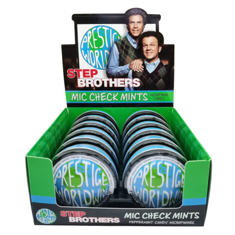 (S1-09) CHINA - Boston American - Stepbrothers Prestige Worldwide Mic Check Mints Tin X 12 Units