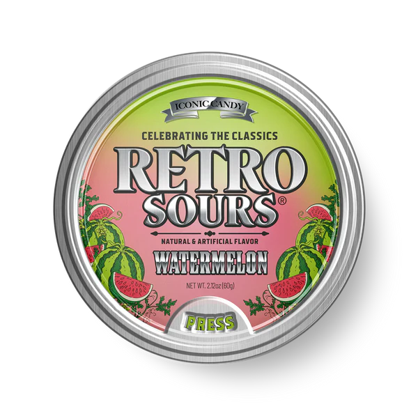 Bundle - 2 Units x Iconic Retro Tin - Sours Watermelon 2.12oz (60g)