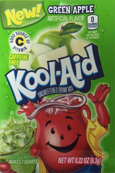 24 units x Bundle - Kool - Aid unsweetened 2QT - Green Apple - SugarMarket.ca