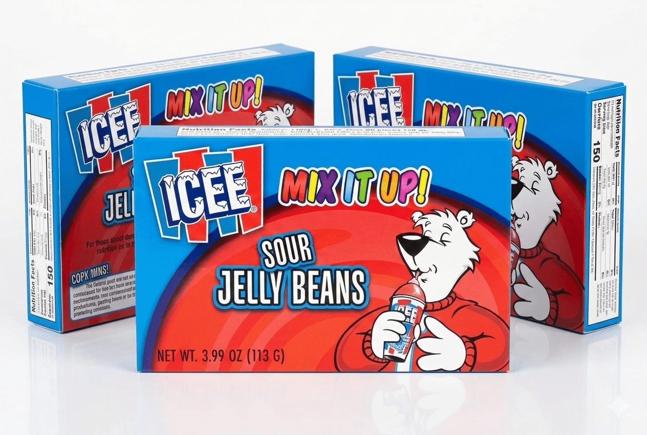 3 Units - Bundle - Theater Box - koko Icee - Jelly Beans - Sour 4oz (113g) - SugarMarket.ca