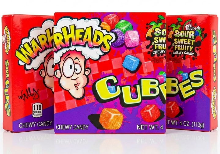 3 Units - Bundle - Theater Box Warheads Chewy Cubes 4 oz - SugarMarket.ca