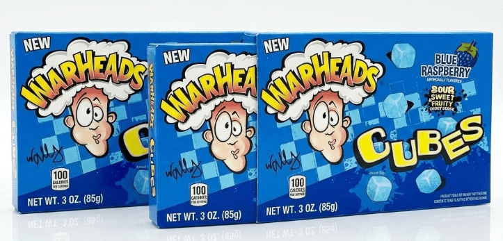 3 Units - Bundle - Theater Box Warheads Chewy Cubes - Blue Raspberry 3oz (85g) - SugarMarket.ca