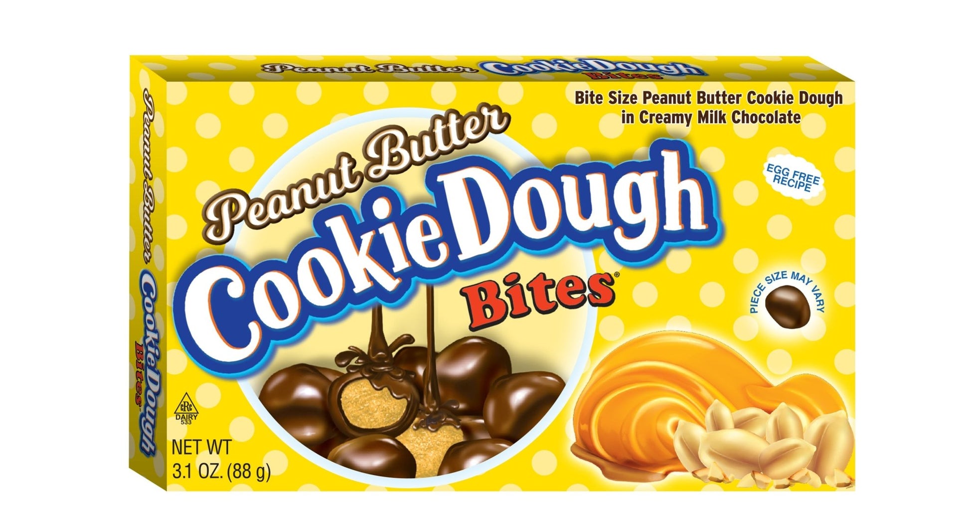 3 units x Bundle - Theater Box Cookie Dough Bites Peanut Butter 3.1 oz - SugarMarket.ca