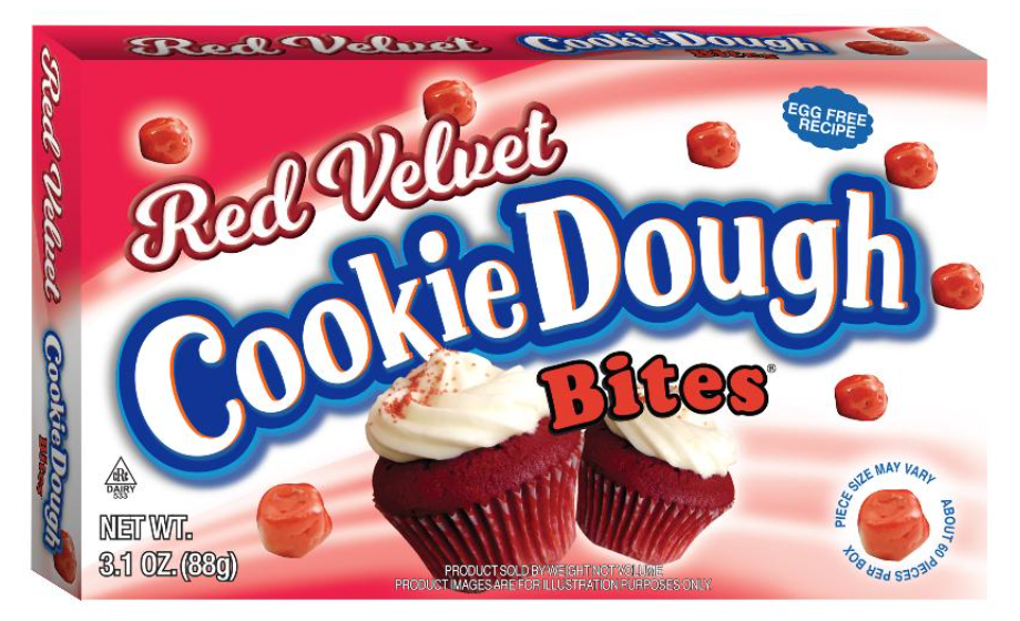3 units x Bundle - Theater Box Cookie Dough Red Velvet Cupcake Bites 3.1 oz - SugarMarket.ca
