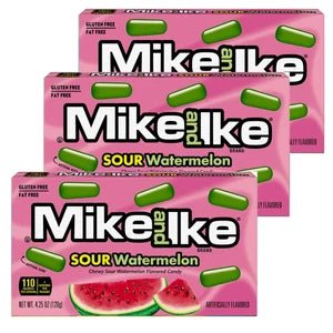 3 units x Bundle - Theater Box Mike & Ike - Sour Watermelon - SugarMarket.ca