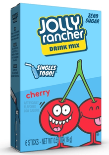 3 Units x Drink Mix - Zero Sugar - Jolly Rancher - Cherry (6 Pack) - SugarMarket.ca