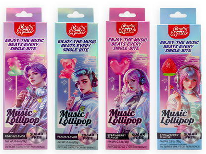 (S9-09) 4D MUSICAL LOLLIPOPS Assortment Pack 0.6oz (18g) x 8 Units ( Assortment Might Be Different In Every Box)