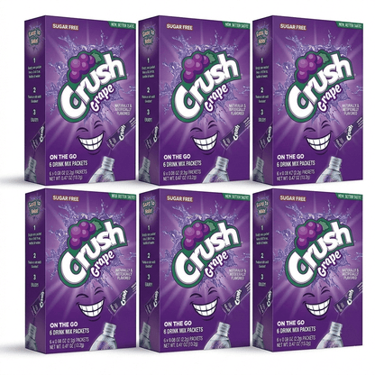 6 Units - Bundle - On the Go - GRAPE Crush Sugar Free (6 pockets) - SugarMarket.ca