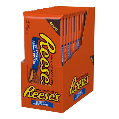 (S2-07) Box - US - Reese Peanut Butter Cup Giant Bar 7.37 oz x 12
