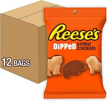 (S2-04) Box - Us - Peg - Reese Dipped Animal Crackers 4.25oz (120g) x 12 units