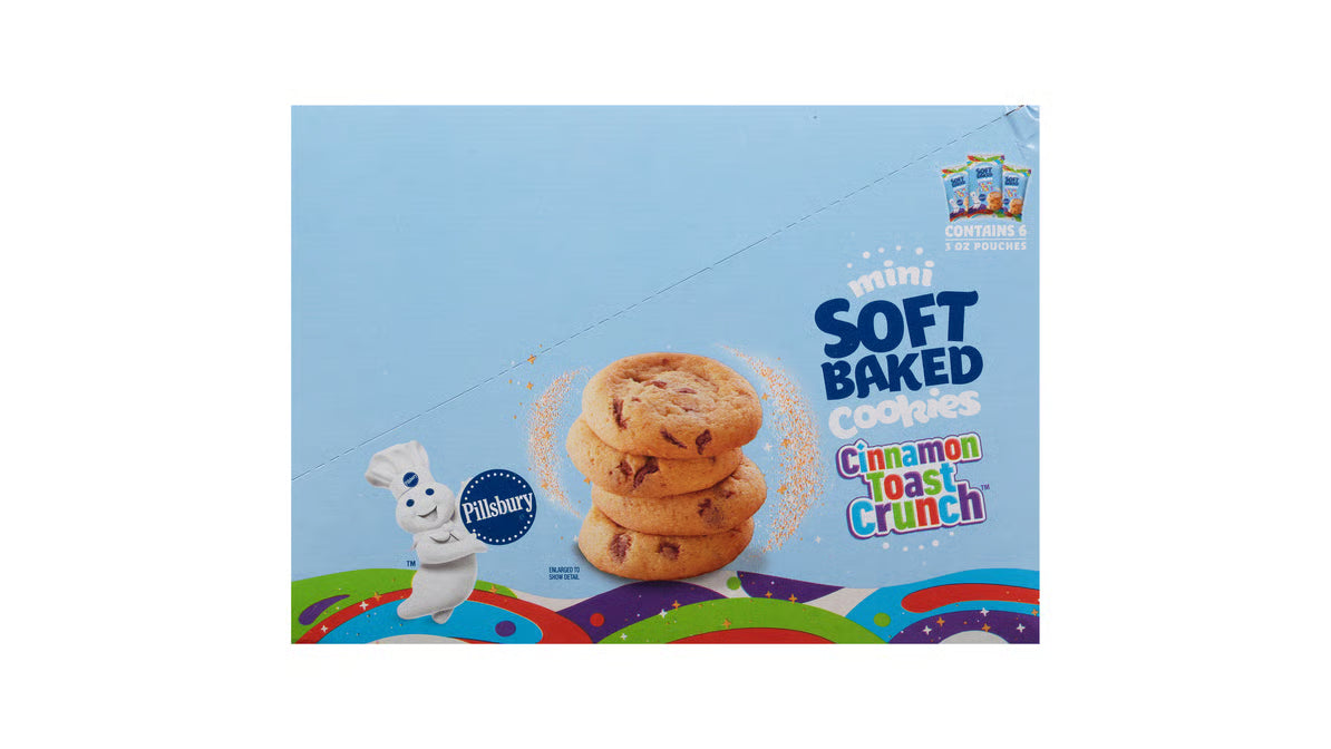 (S6-04) Box -  US - Pillsbury Soft Baked Mini Cookies - CINNAMON TOAST CRUNCH 3oz (85g) x 6 units - SugarMarket.ca