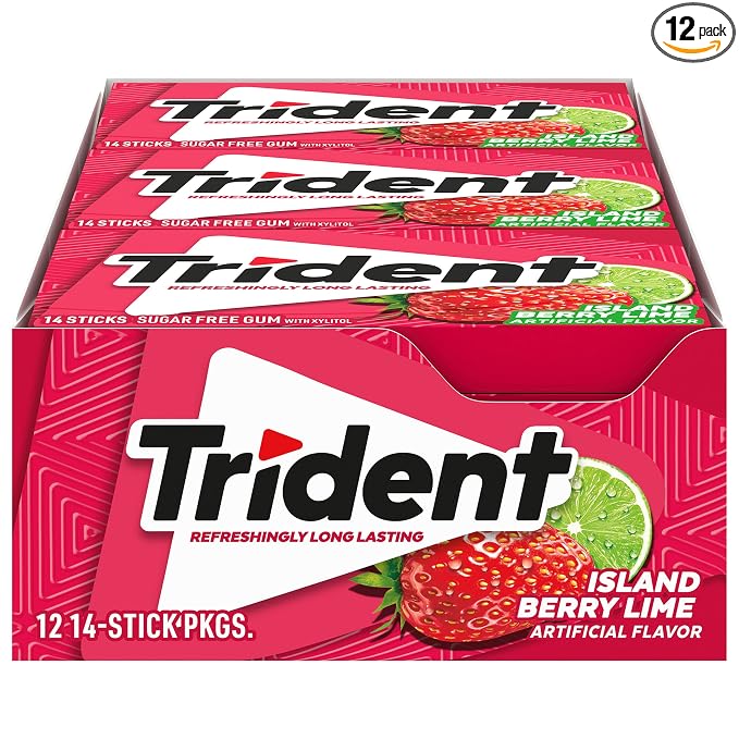 (S1-06) US -Gum - Trident Value Pack Island Berry Lime Escape 12 units