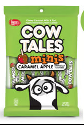Variety Pack- 1 Unit x Cow Tales mini caramel (113g), 1 Unit x Jaw James Audio Lollipop (13g) and 1 Unit x juicy jelly sour watermelon Straps (160g)