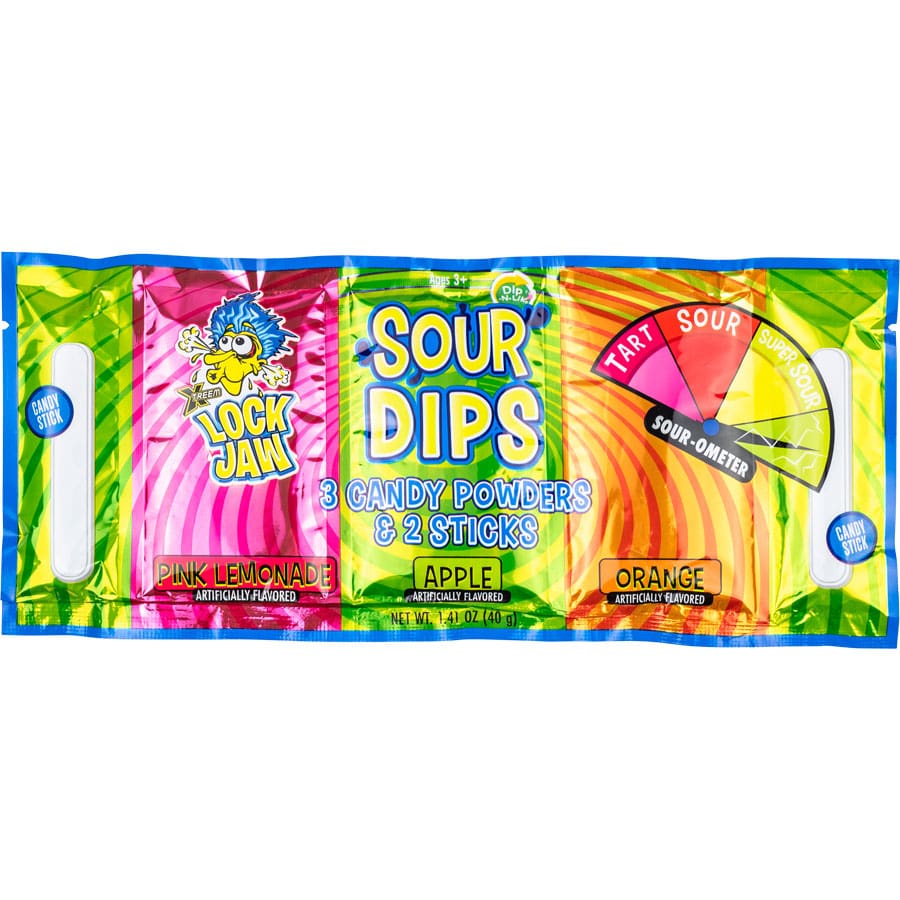 (S1-07) CHINA - KOKO LOCK JAW SOUR 3PK DIPS 1.4OZ (39G)  X 18 UNITS