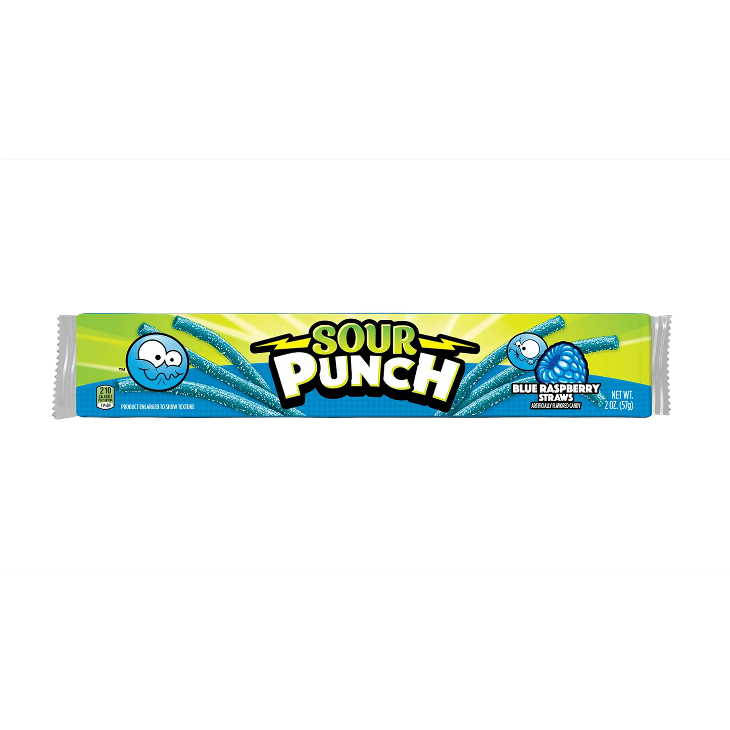 (S1-06) US - Sour Punch Straws - Blue Raspberry standard size x 2oz (57g) x 24 units