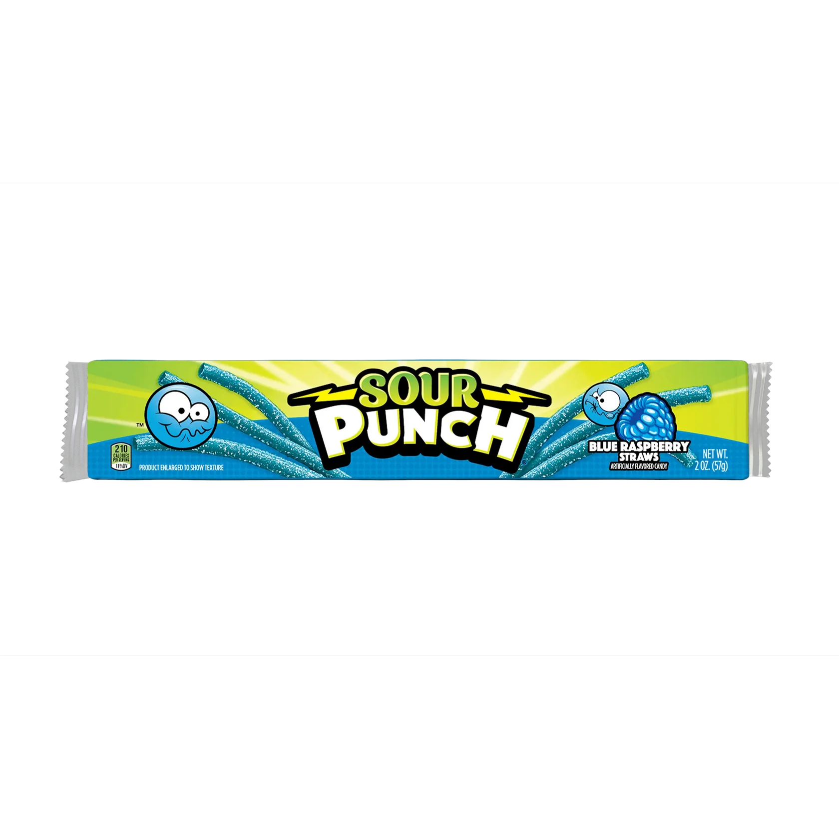 (S1-06) US - Sour Punch Straws - Blue Raspberry standard size x 2oz (57g) x 24 units