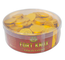 (S2-01) Box - Netherlands - Fort Knox Gold Coins Milk Chocolate 180 units - SugarMarket.ca