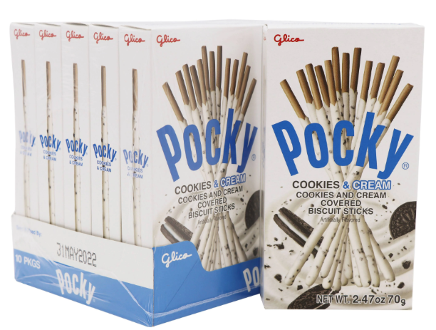 (S2-04) Box - Indonesia - Pocky - Cookies and Cream 2.47oz (70g) x 10 Units