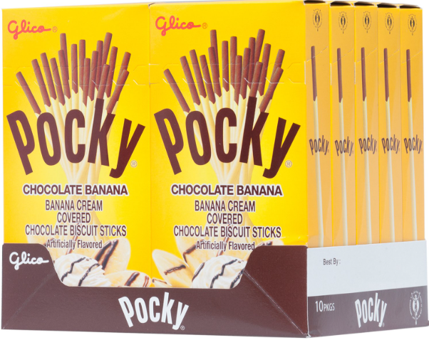 (S2-04) Box - Indonesia - Pocky Chocolate Banana - 2.47oz (70g) x 10 Units