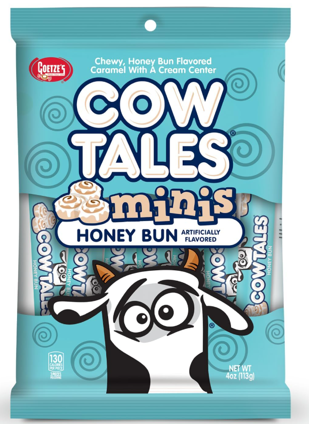 Variety Pack - 1 Unit x Cow Tales - Honey Bun 4oz (113g) and 1 Unit x Cow Tales - Caramel Apple 4oz (113g)