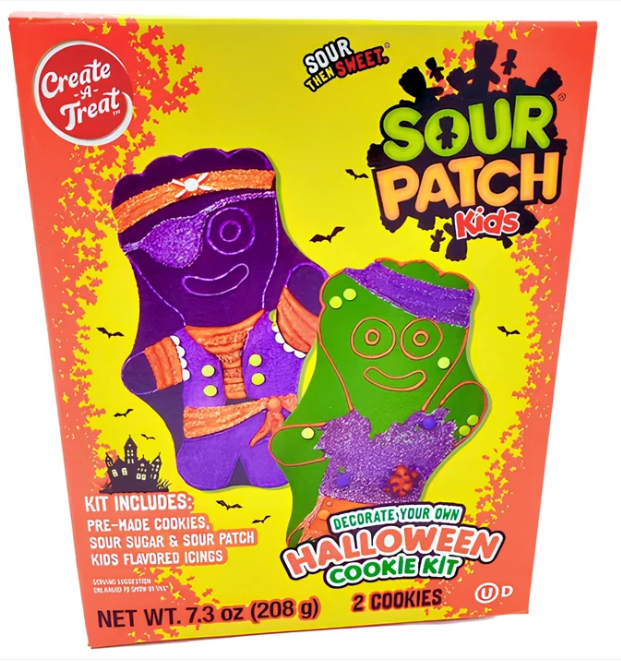 (S9-03) Canada - Halloween - Create-A-Treat Sour Patch Kids 2 Cookie Kit 7.3 oz (207g) x 8 Units