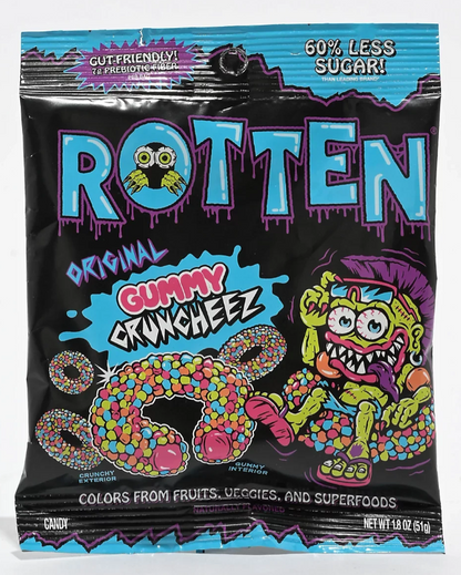 (S7-03) US - Rotten Original Gummy Cruncheez 1.8oz (51g) x 8 Units